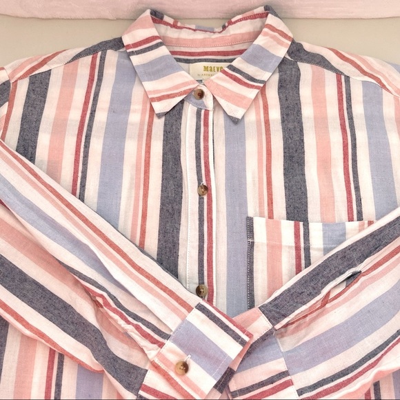 Anthropologie Maeve Chatham Striped Button Down - Picture 9 of 11